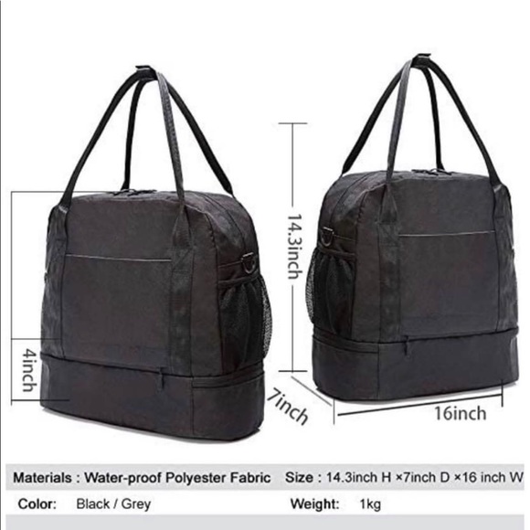 Bags New Carryon Tote Duffel Bag Bottom Compartment Slides Over